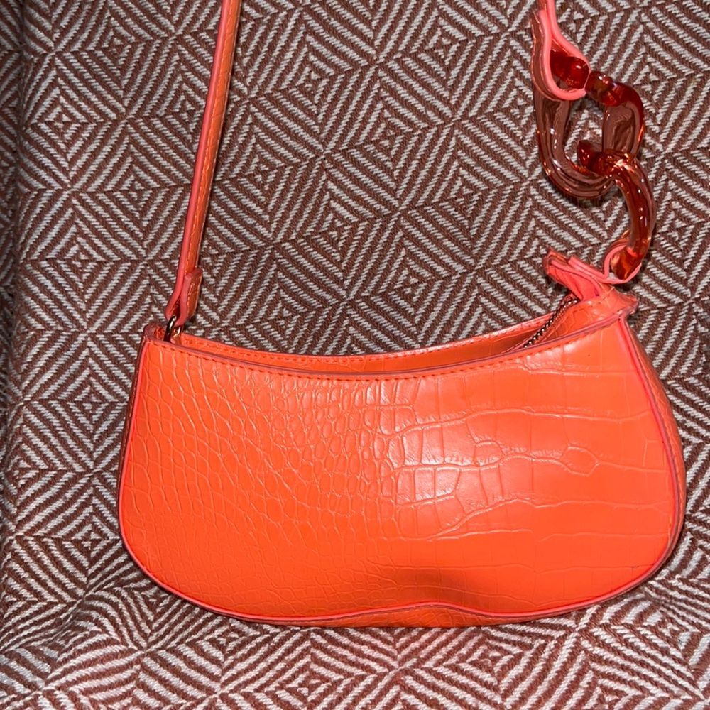 Orange hand bag